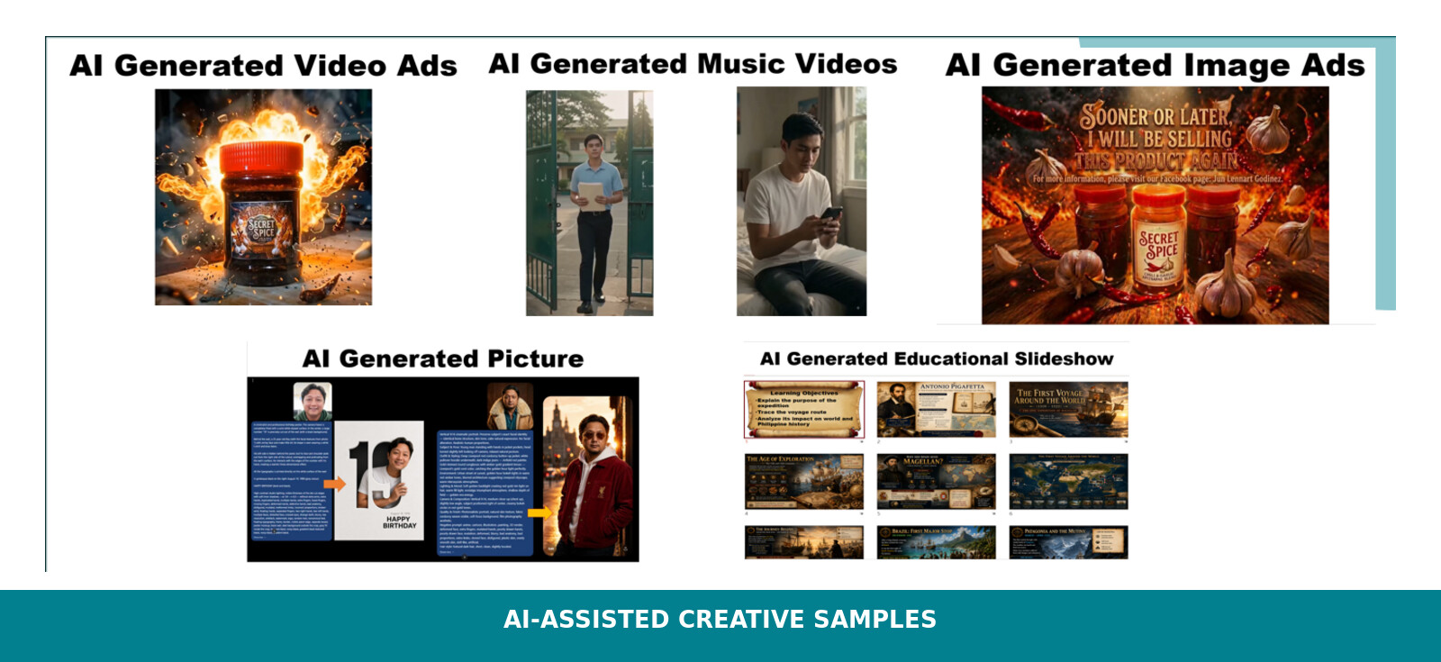 AI-assisted creative samples