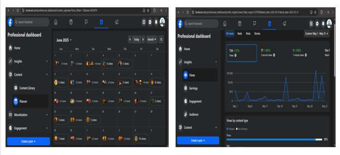 Social media content planner and analytics dashboard